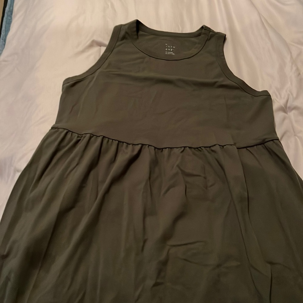 Olive green target maxi dress